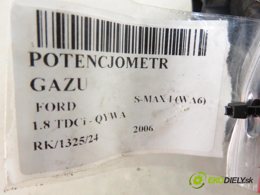 FORD S-MAX (WA6) MINIVAN 2006 92,00 1.8 TDCi 125 - QYWA 1753,00 Potenciometer plynu 6G929F836JD ; 6PV00922010 (Pedále)