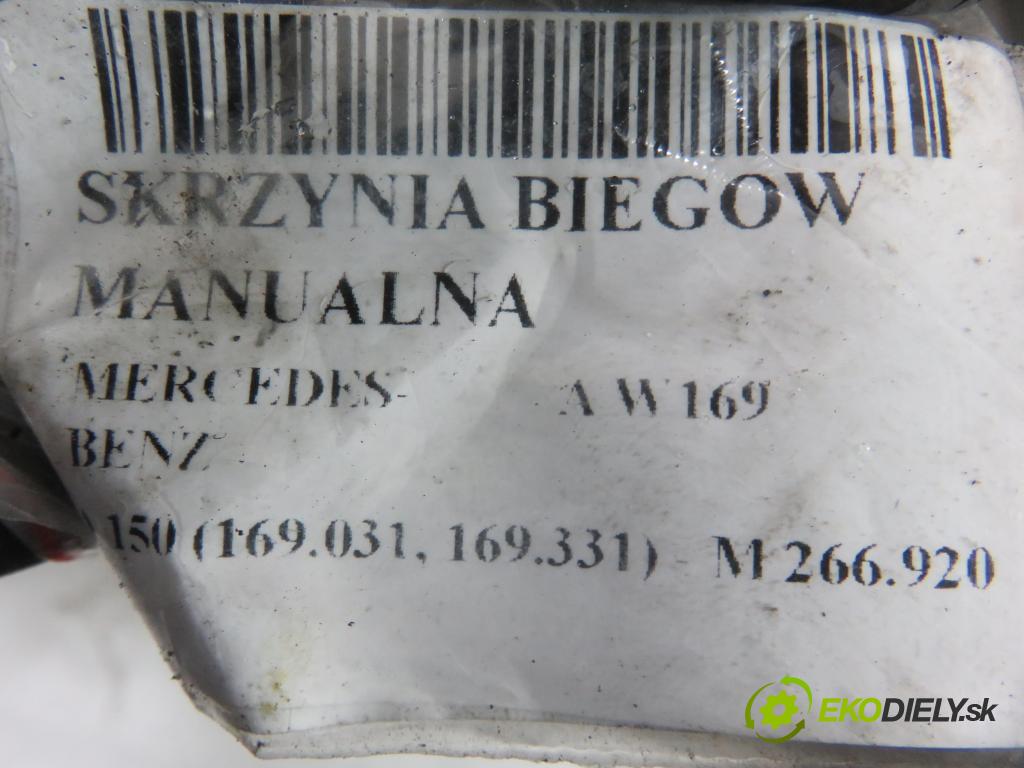 MERCEDES-BENZ KLASA A (W169) MINIVAN 2006 70,00 A 150 (169.031, 169.331) - M 266.920 1498,00 Prevodovka MANUALNA 1693610002
