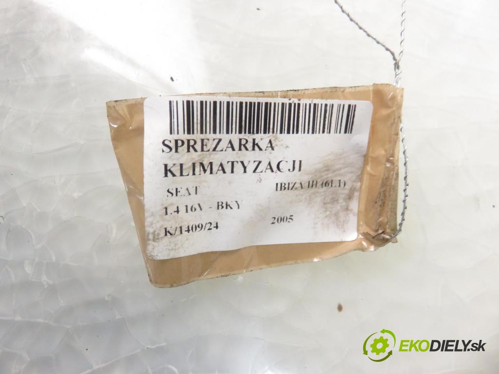 SEAT IBIZA III (6L1) HB 2005 55,00 1.4 16V - BKY 1390,00 KOMPRESOR: klimatizace 6Q0820803R (Kompresory)