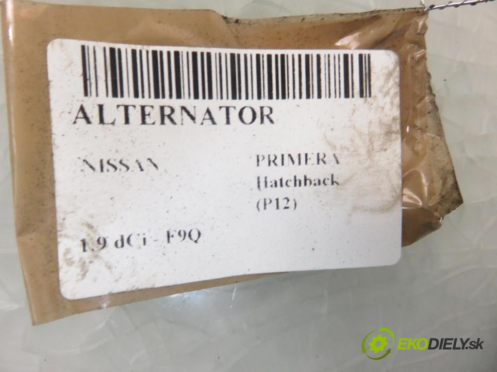 NISSAN PRIMERA Hatchback (P12) LIFTBACK 2003 88,00 1.9 dCi - F9Q 1870,00 Alternátor 8200290217 (Alternátory)
