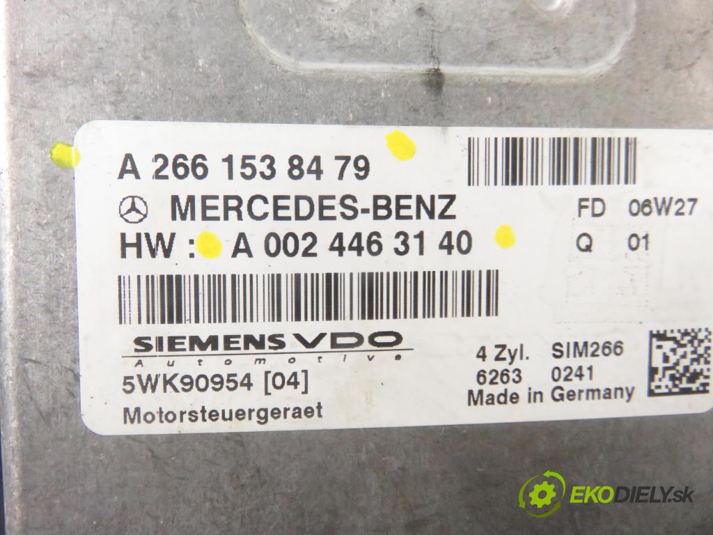 MERCEDES-BENZ KLASA A (W169) MINIVAN 2006 70,00 A 150 (169.031, 169.331) - M 266.920 1498,00 řídící jednotka motora A2661538479 ; A0024463140