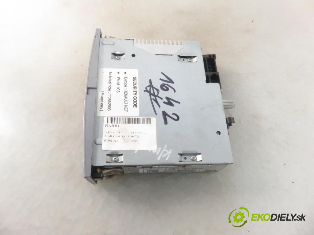RENAULT SCENIC II (JM0/1_) MINIVAN 2007 110,00 2.0 dCi (JM1K) - M9R 721 1995,00 RADIO 8200666141