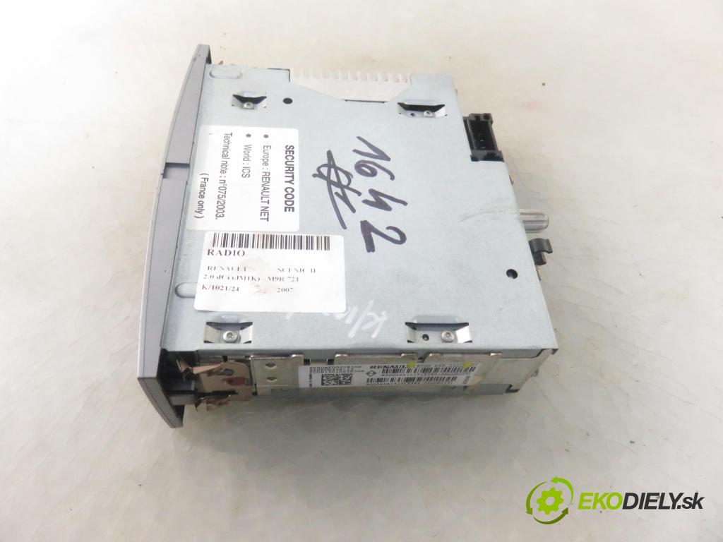 RENAULT SCENIC II (JM0/1_) MINIVAN 2007 110,00 2.0 dCi (JM1K) - M9R 721 1995,00 RADIO 8200666141