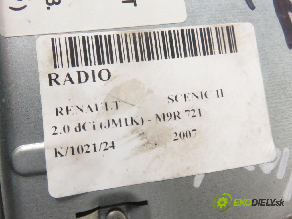 RENAULT SCENIC II (JM0/1_) MINIVAN 2007 110,00 2.0 dCi (JM1K) - M9R 721 1995,00 RADIO 8200666141