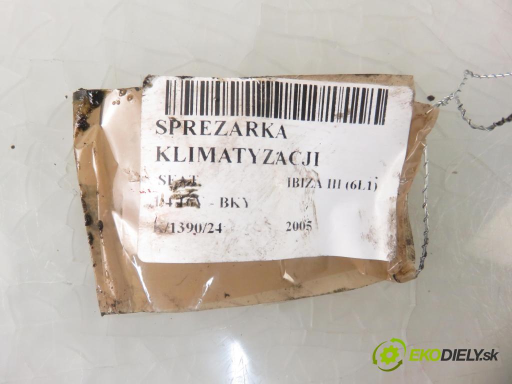 SEAT IBIZA III (6L1) HB 2005 55,00 1.4 16V - BKY 1390,00 KOMPRESOR: klimatizace 6Q0820803R ; 8741F (Kompresory)