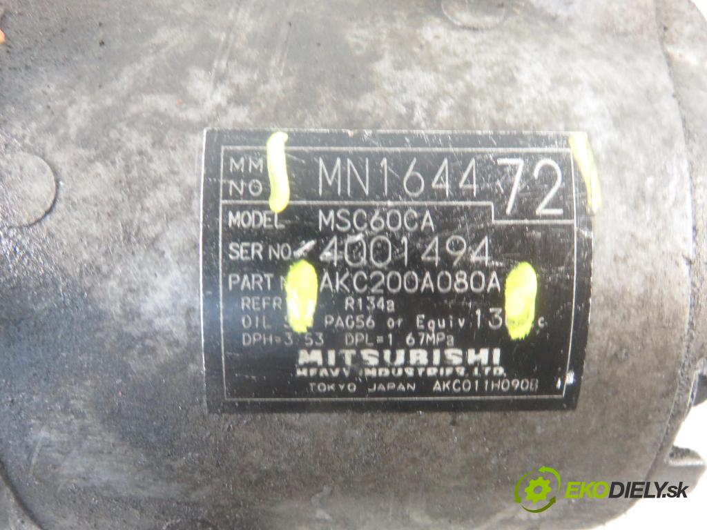 MITSUBISHI COLT VI (Z3_A, Z2_A) HB 2009 70,00 1.3 MIVEC 95 - 4A90 1332,00 KOMPRESOR: klimatizace AKC200A080A ; MN164472 (Kompresory)