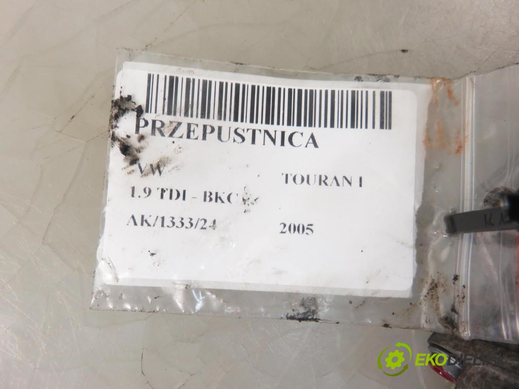 VW TOURAN (1T1, 1T2) MINIVAN 2005 77,00 1.9 TDI - BKC 1896,00 Škrtiaca klapka 408240121001 ; 03G128063 ; 03G128063V120 (Škrtiace klapky)