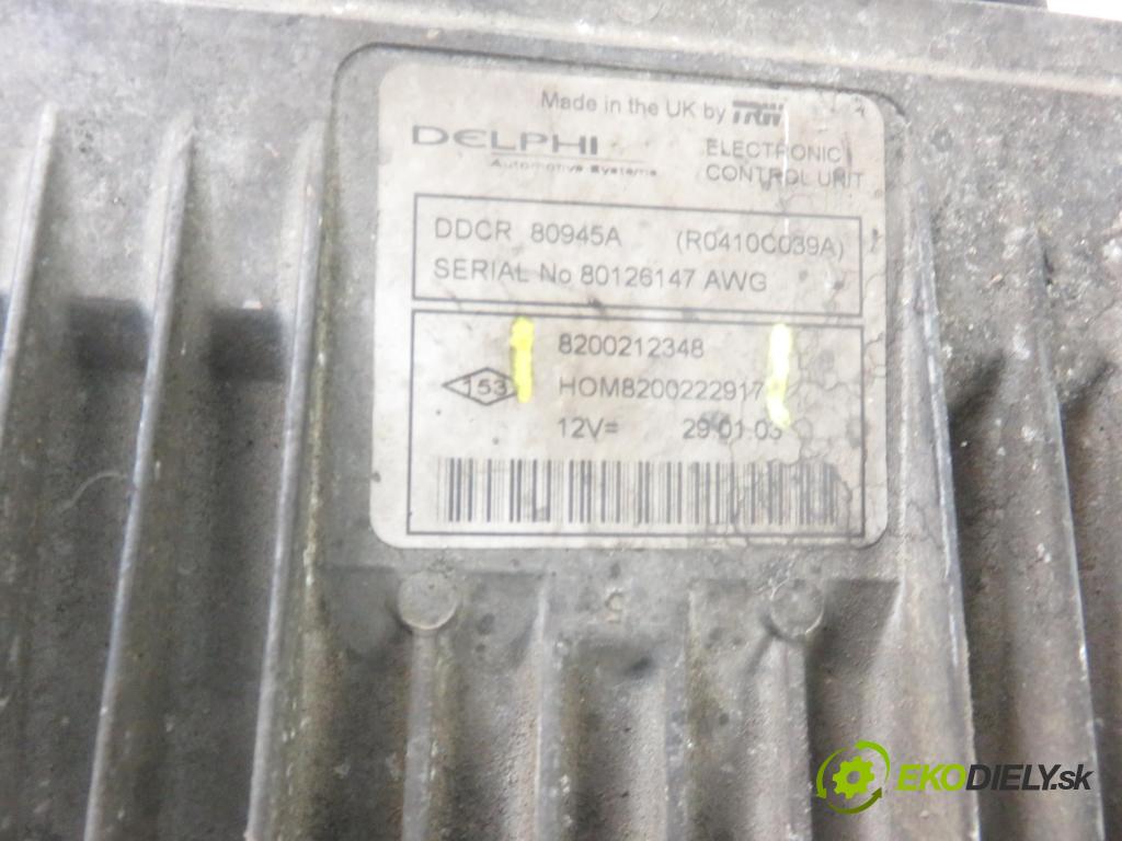 RENAULT CLIO II (BB_, CB_) HB 2004 42,00 1.5 dCi 1461,00 řídící jednotka motora 8200212348 ; HOM8200222917