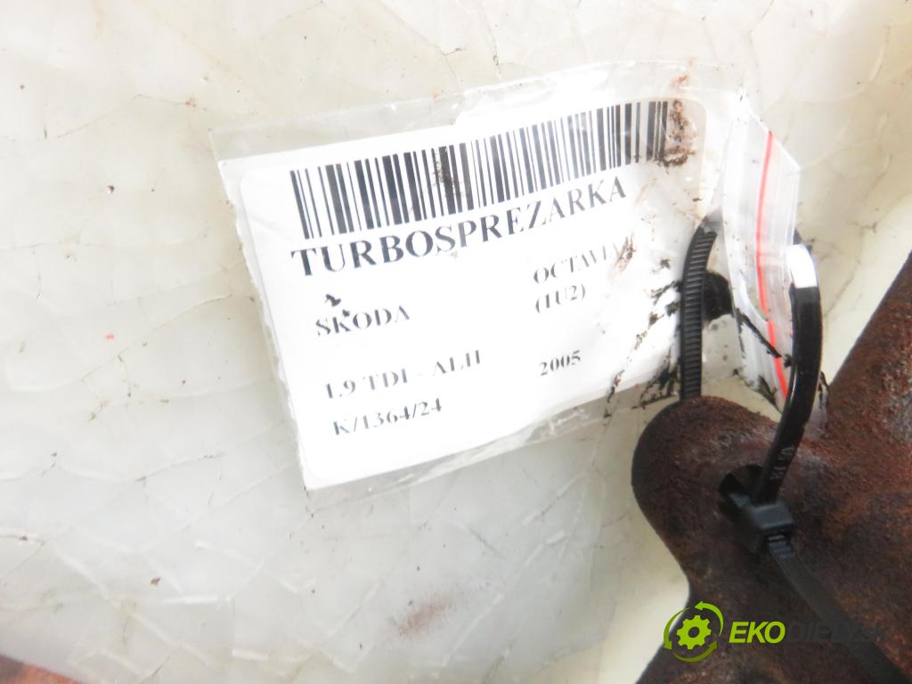 SKODA OCTAVIA I (1U2) LIFTBACK 2005 66,00 1.9 TDI - ALH 1896,00 RYCHLONABÍJEČKA: 03G253014R (Turbodúchadla (kompletní))