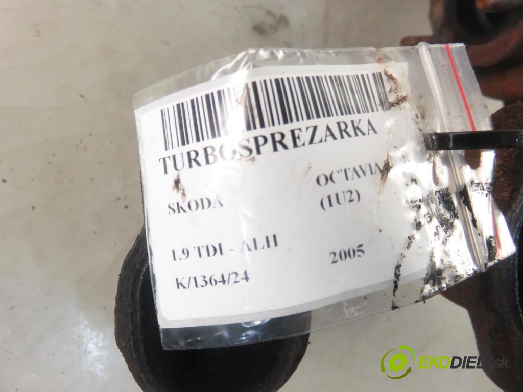 SKODA OCTAVIA I (1U2) LIFTBACK 2005 66,00 1.9 TDI - ALH 1896,00 RYCHLONABÍJEČKA: 03G253014R (Turbodúchadla (kompletní))