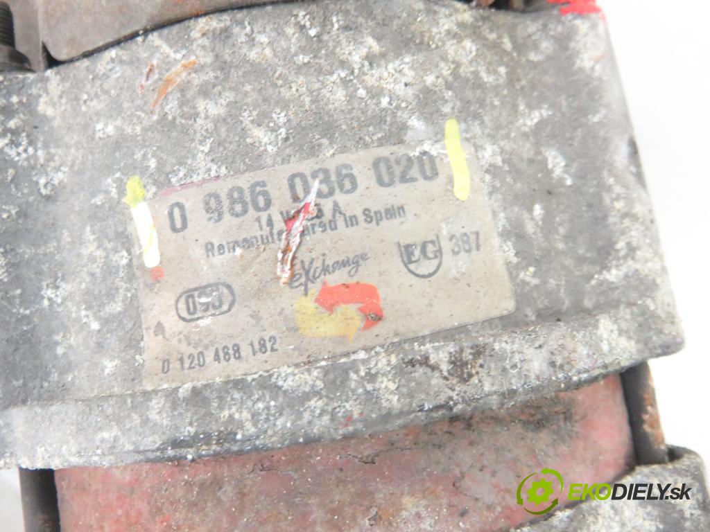 FORD FIESTA III (GFJ) HB 1990 37,00 1.1 - G6A 1119,00 Alternátor 0986036020 (Alternátory)