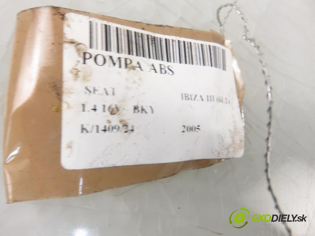 SEAT IBIZA III (6L1) HB 2005 55,00 1.4 16V - BKY 1390,00 Pumpa ABS 6Q0907379AA ; 0265800863 (Pumpy ABS)