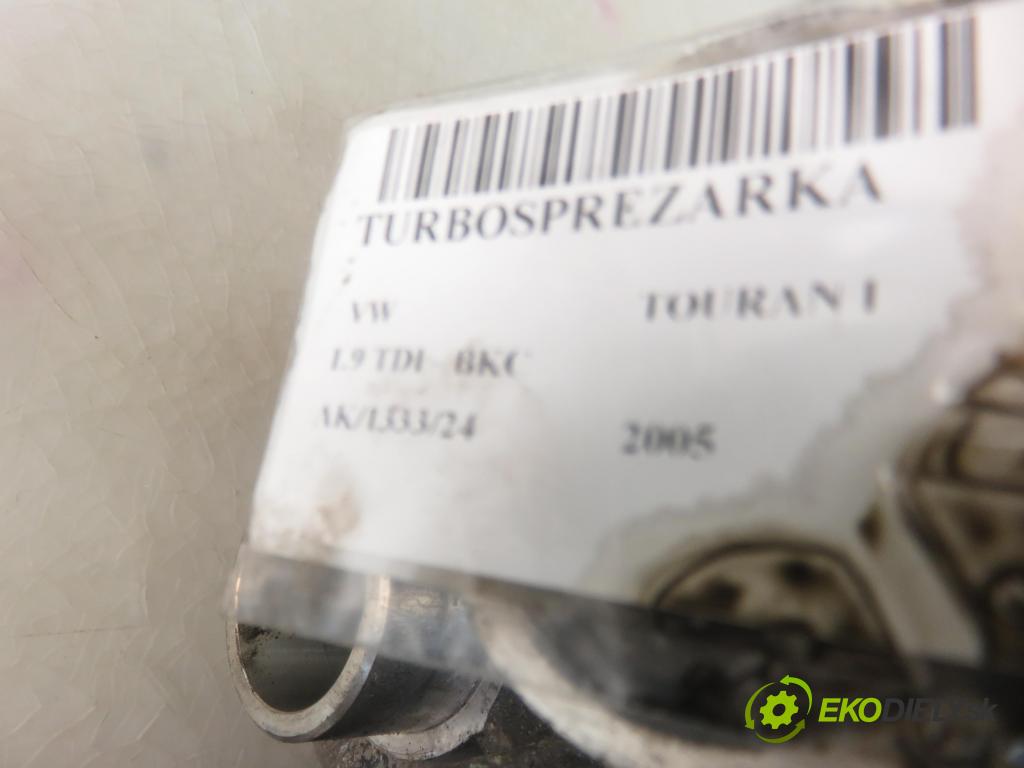 VW TOURAN (1T1, 1T2) MINIVAN 2005 77,00 1.9 TDI - BKC 1896,00 RYCHLONABÍJEČKA: 038253056E (Turbodúchadla (kompletní))