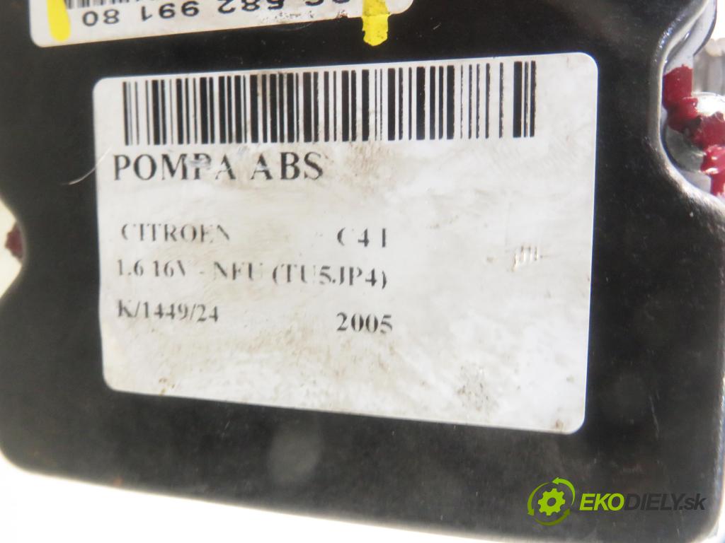 CITROEN C4 I (LC_) HB 2005 80,00 1.6 16V - NFU (TU5JP4) 1587,00 Pumpa ABS 0265950517 ; 9649988180 ; 9658299180 (Pumpy ABS)
