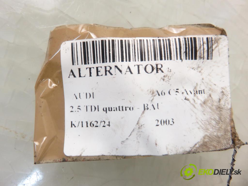 AUDI A6 Avant (4B5, C5) KOMBI 2003 132,00 2.5 TDI quattro - BAU 2496,00 Alternátor 078903016AB (Alternátory)