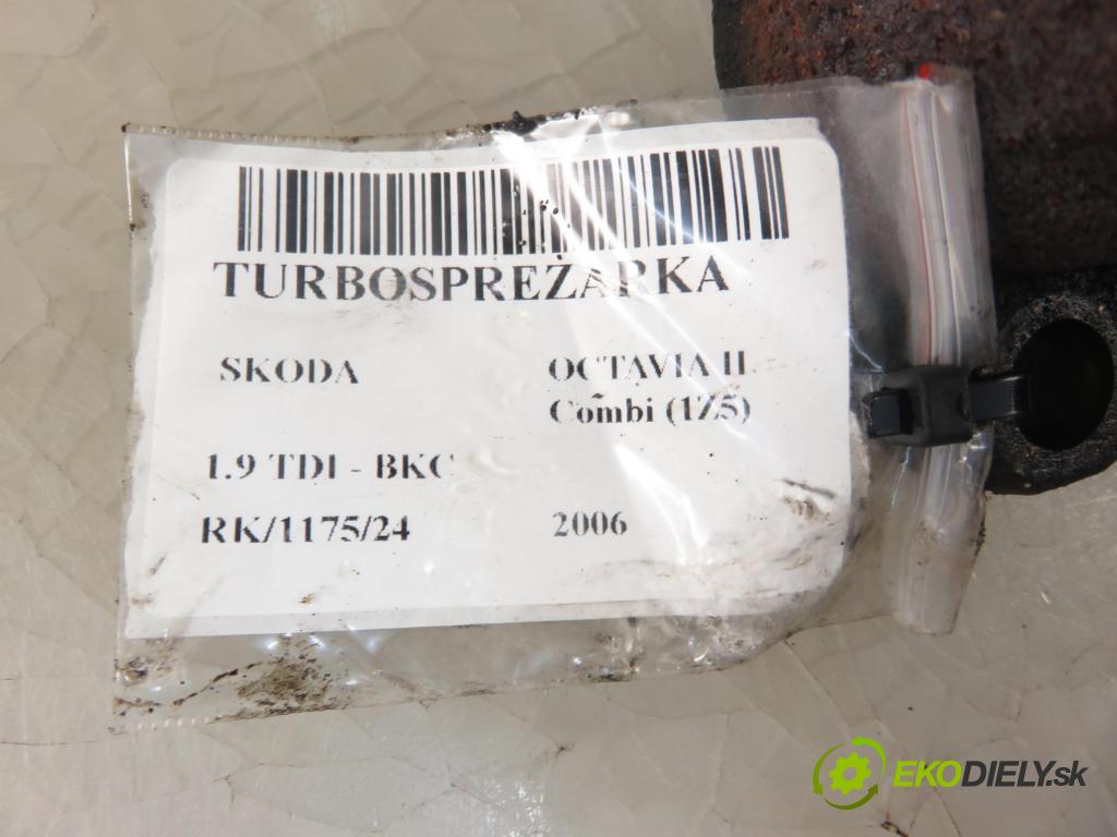 SKODA OCTAVIA II Combi (1Z5) KOMBI 2006 77,00 1.9 TDI - BKC 1896,00 RYCHLONABÍJEČKA: 038253014G (Turbodúchadla (kompletní))