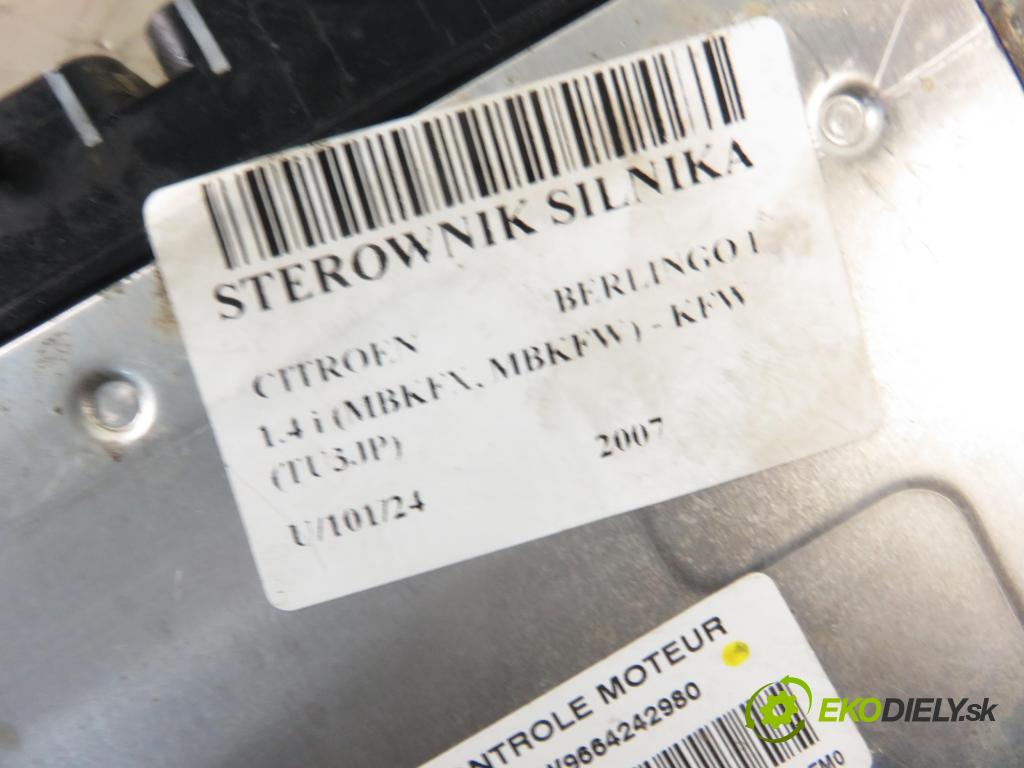 CITROEN BERLINGO FIRST Skrzynia (M_) FURGON 2007 55,00 1.4 i 75 - KFW 1360,00 řídící jednotka motora SW9664242980 ; HW9655883280