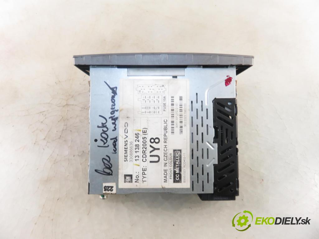 OPEL VECTRA C (Z02) SEDAN 2003 74,00 2.0 DTI 16V 101 - Y 20 DTH 1995,00 RADIO CD 13138246 ; 13154972