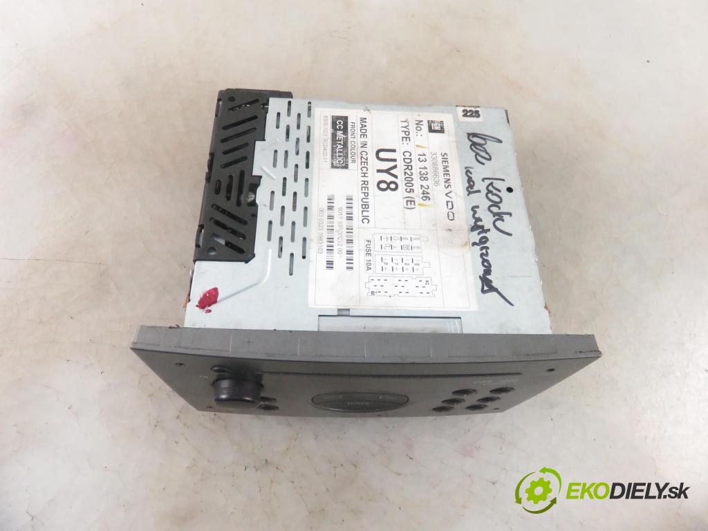 OPEL VECTRA C (Z02) SEDAN 2003 74,00 2.0 DTI 16V 101 - Y 20 DTH 1995,00 RADIO CD 13138246 ; 13154972