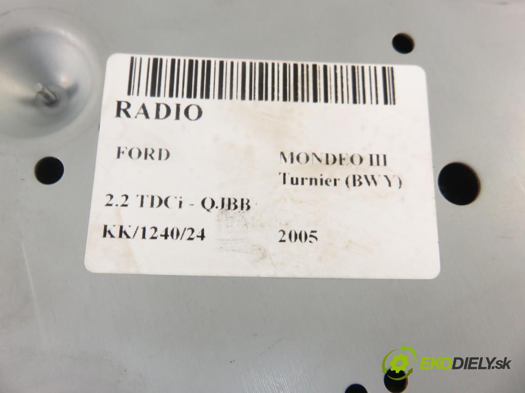 FORD MONDEO III Turnier (BWY) KOMBI 2005 114,00 2.2 TDCi 155 - QJBB 2198,00 RADIO CD 3S7T18K931CB