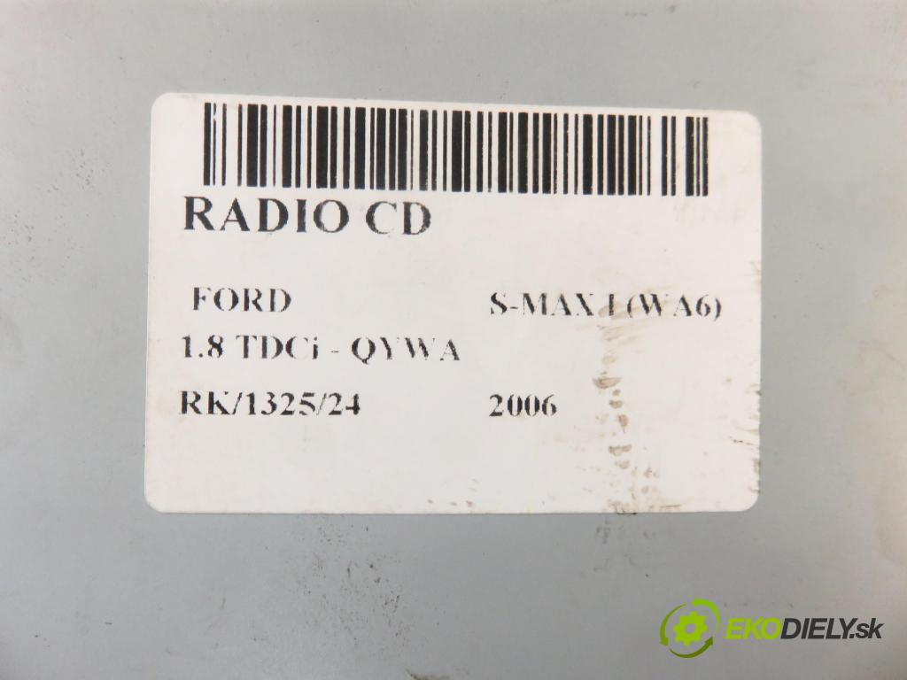 FORD S-MAX (WA6) MINIVAN 2006 92,00 1.8 TDCi 125 - QYWA 1753,00 RADIO CD