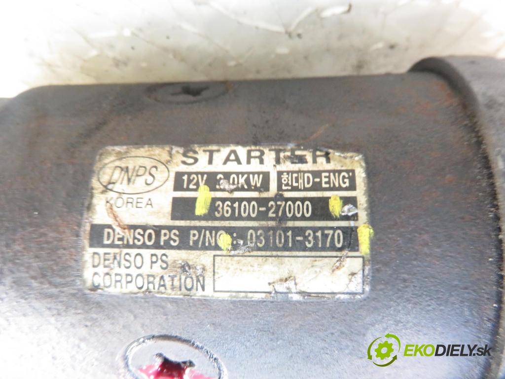HYUNDAI SANTA FÉ I (SM) SUV 2001 83,00 2.0 CRDi 4x4 113 - D4EA 1991,00 Štartér 031013170 ; 3610027000 (Štartéry)
