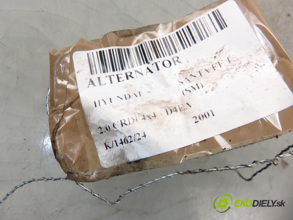 HYUNDAI SANTA FÉ I (SM) SUV 2001 83,00 2.0 CRDi 4x4 113 - D4EA 1991,00 Alternátor  (Alternátory)