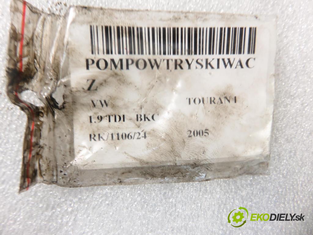 VW TOURAN (1T1, 1T2) MINIVAN 2005 77,00 1.9 TDI - BKC 1896,00 Vstrekovač 038130073AG ; 0414720215 (Vstrekovače)