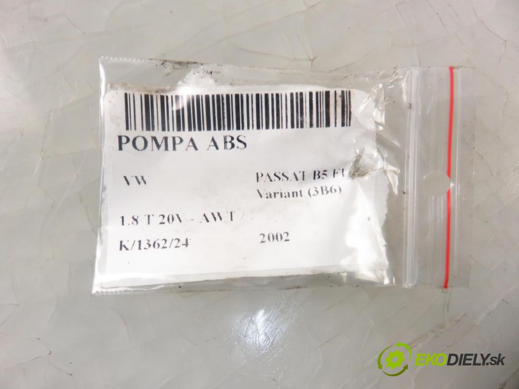 VW PASSAT B5.5 Variant (3B6) KOMBI 2002 110,00 1.8 T 20V - AWT 1781,00 Pumpa ABS 4B0614517G ; 0265950055 ; 0265225124 (Pumpy ABS)