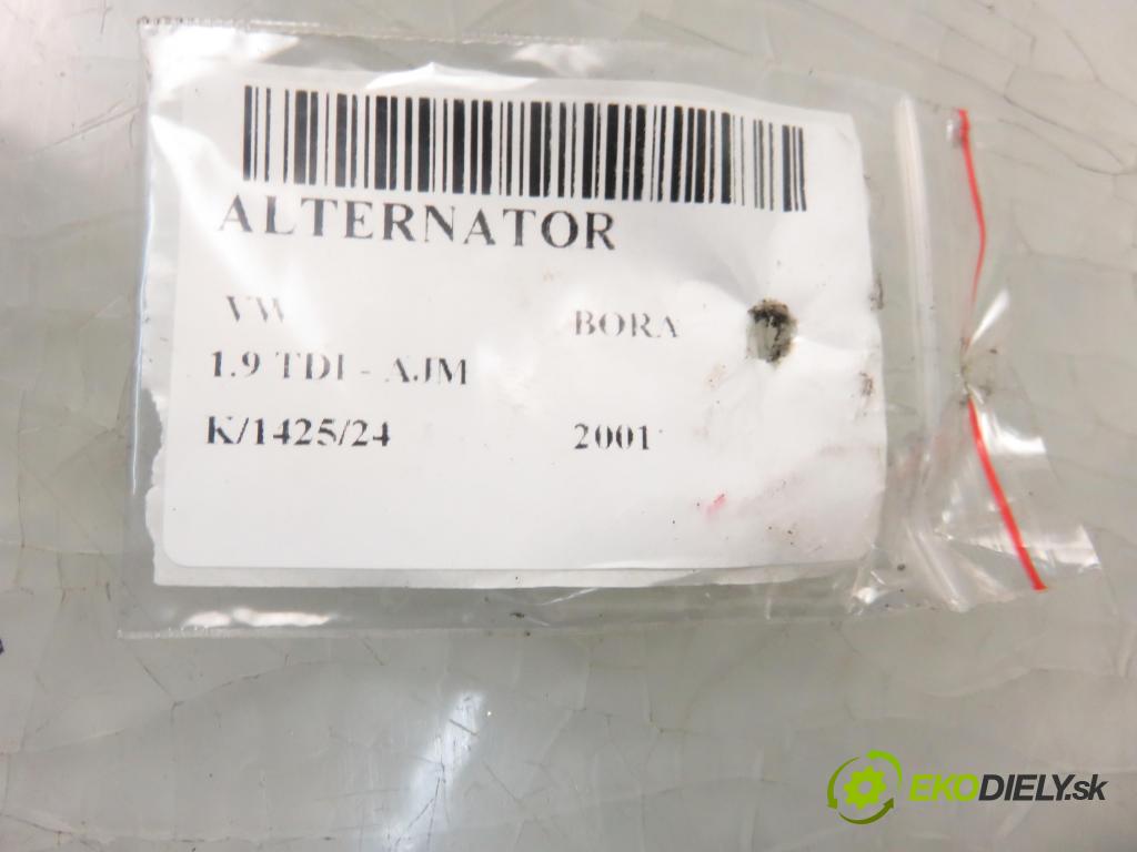VW BORA (1J2) SEDAN 2001 85,00 1.9 TDI PD 115 - AJM 1896,00 Alternátor 028903028E ; 0124515010 (Alternátory)