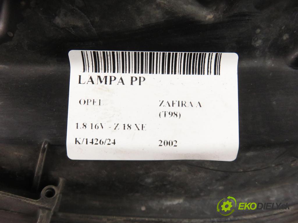 OPEL ZAFIRA A Nadwozie Wielkopojemne (MPV) (T98) MINIVAN 2002 92,00 1.8 16V 125 - Z 18 XE 1796,00 Svetlo PP 90582022