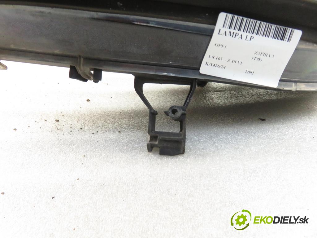 OPEL ZAFIRA A Nadwozie Wielkopojemne (MPV) (T98) MINIVAN 2002 92,00 1.8 16V 125 - Z 18 XE 1796,00 Svetlo LP 90582021