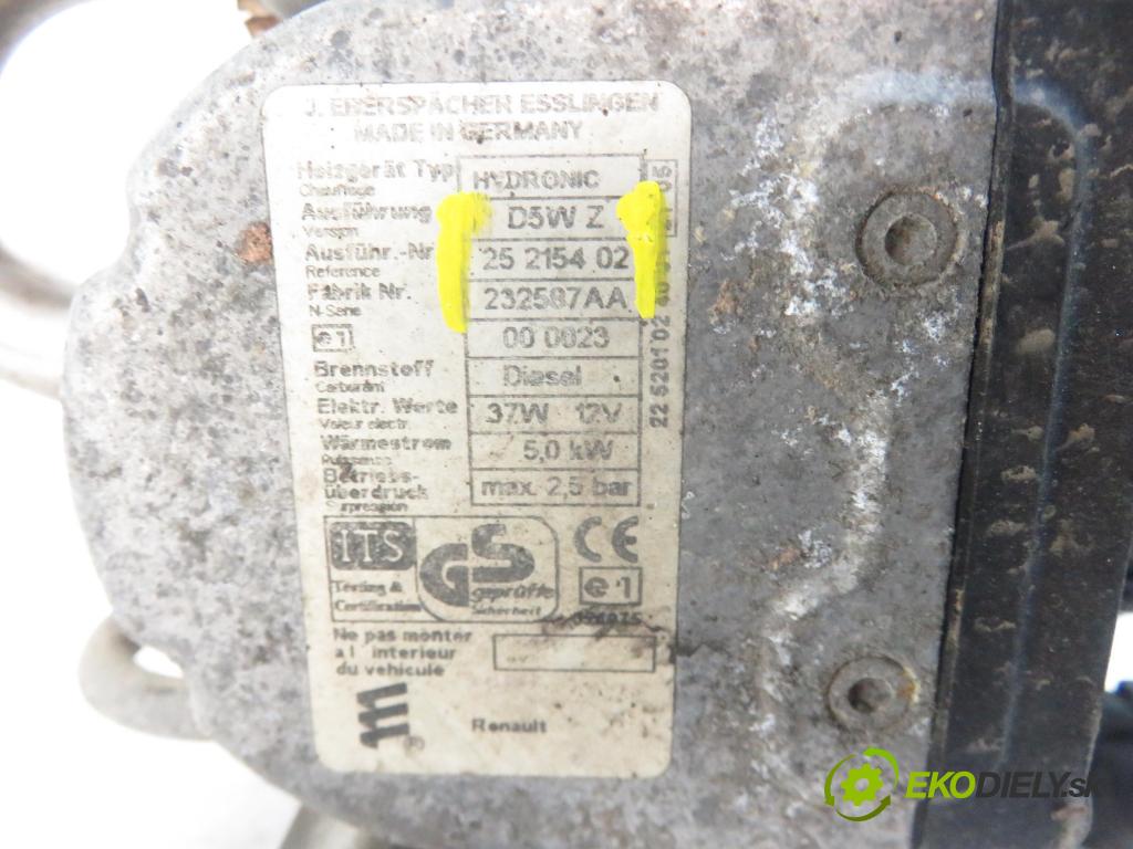 OPEL VIVARO A Autobus (X83) BUS 2005 99,00 2.5 DTI - G9U 730 2464,00 Webasto 25215402 ; D5WZ ; 232587AA (Webasto ohřívače)