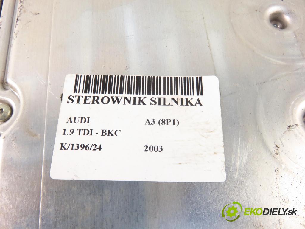 AUDI A3 (8P1) HB 2003 77,00 1.9 TDI PD 105 - BKC 1896,00 řídící jednotka motora 03G906016J ; 0281011383
