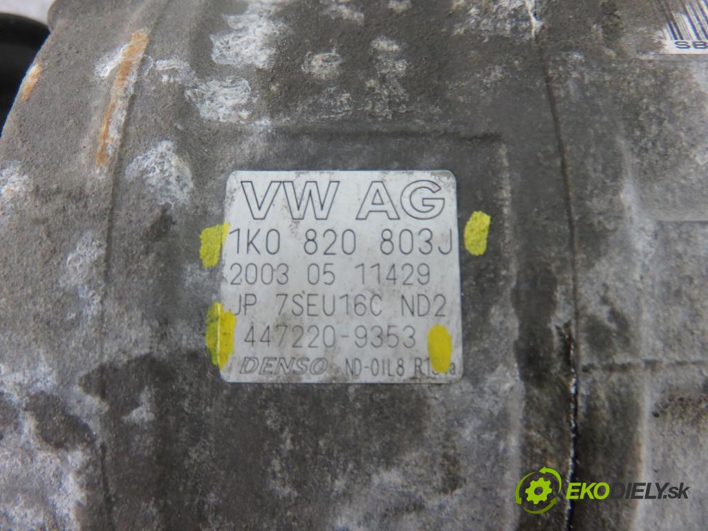 AUDI A3 (8P1) HB 2003 77,00 1.9 TDI PD 105 - BKC 1896,00 KOMPRESOR: klimatizace 1K0820803J ; 4472209353 (Kompresory)