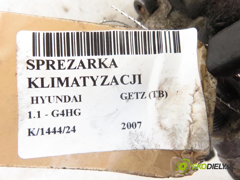 HYUNDAI GETZ (TB) HB 2007 49,00 1.1 SOHC 12V 67 - G4HG 1086,00 KOMPRESOR: klimatizace 977011CXXX (Kompresory)