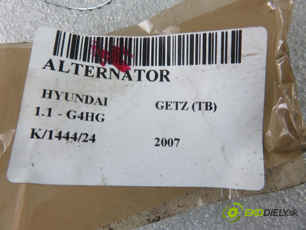 HYUNDAI GETZ (TB) HB 2007 49,00 1.1 SOHC 12V 67 - G4HG 1086,00 Alternátor 3730002570 ; 0124220008 (Alternátory)