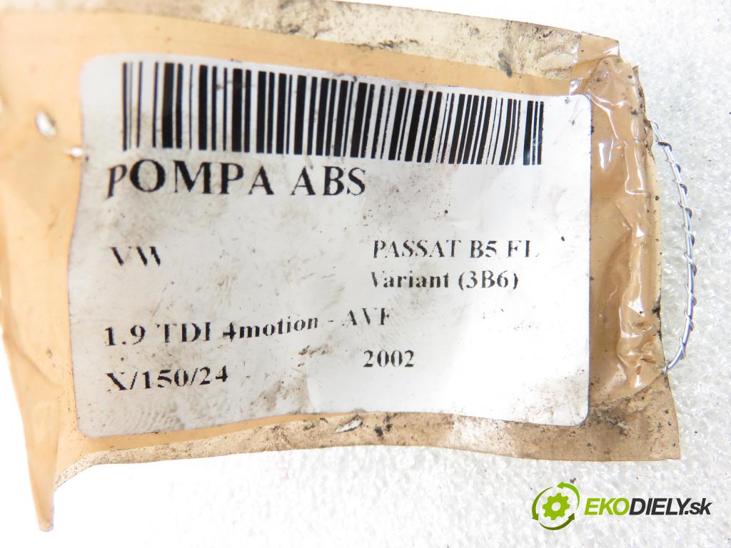 VW PASSAT B5.5 Variant (3B6) KOMBI 2002 96,00 1.9 TDI 4motion - AVF 1896,00 Pumpa ABS 8E0614111AS ; 0265202401 (Pumpy ABS)