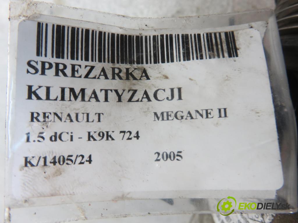 RENAULT MEGANE II (BM0/1_, CM0/1_) HB 2005 63,00 1.5 dCi 86 - K9K 724 1461,00 KOMPRESOR: klimatizace 8200470242 (Kompresory)