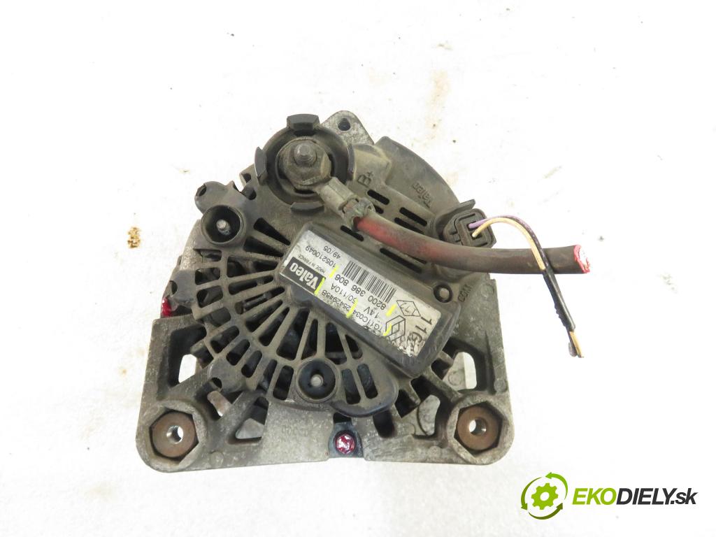 RENAULT MEGANE II (BM0/1_, CM0/1_) HB 2005 63,00 1.5 dCi 86 - K9K 724 1461,00 Alternátor 8200386806 ; TG11C034 ; 2542945B (Alternátory)