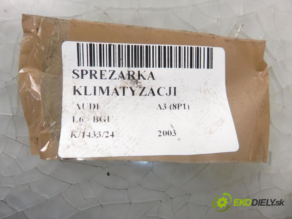 AUDI A3 (8P1) HB 2003 75,00 1.6 - BGU 1595,00 KOMPRESOR: klimatizace 1K0820803F ; 4472209202 (Kompresory)