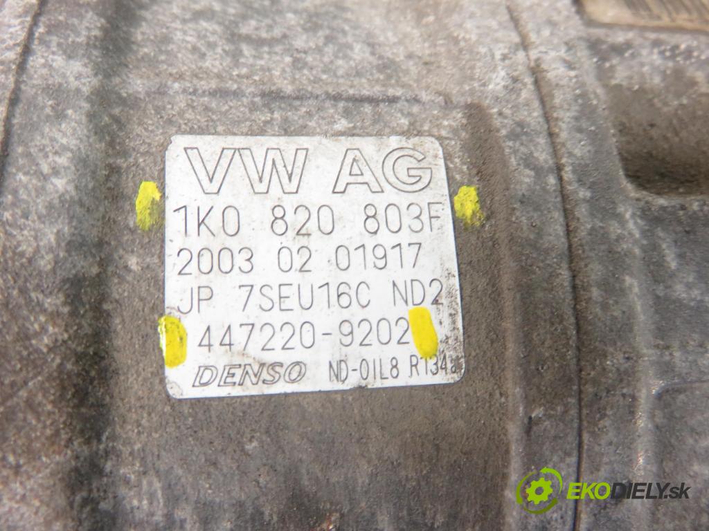 AUDI A3 (8P1) HB 2003 75,00 1.6 - BGU 1595,00 KOMPRESOR: klimatizace 1K0820803F ; 4472209202 (Kompresory)