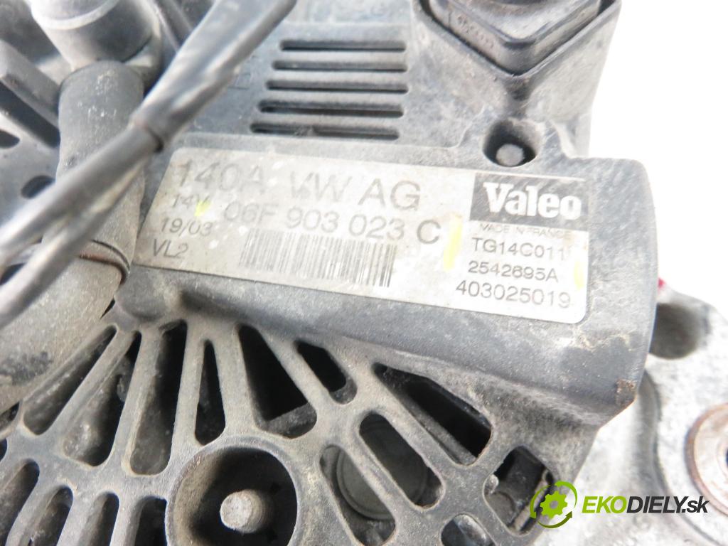 AUDI A3 (8P1) HB 2003 75,00 1.6 - BGU 1595,00 Alternátor 06F903023C ; TG14C011 ; 2542695A (Alternátory)