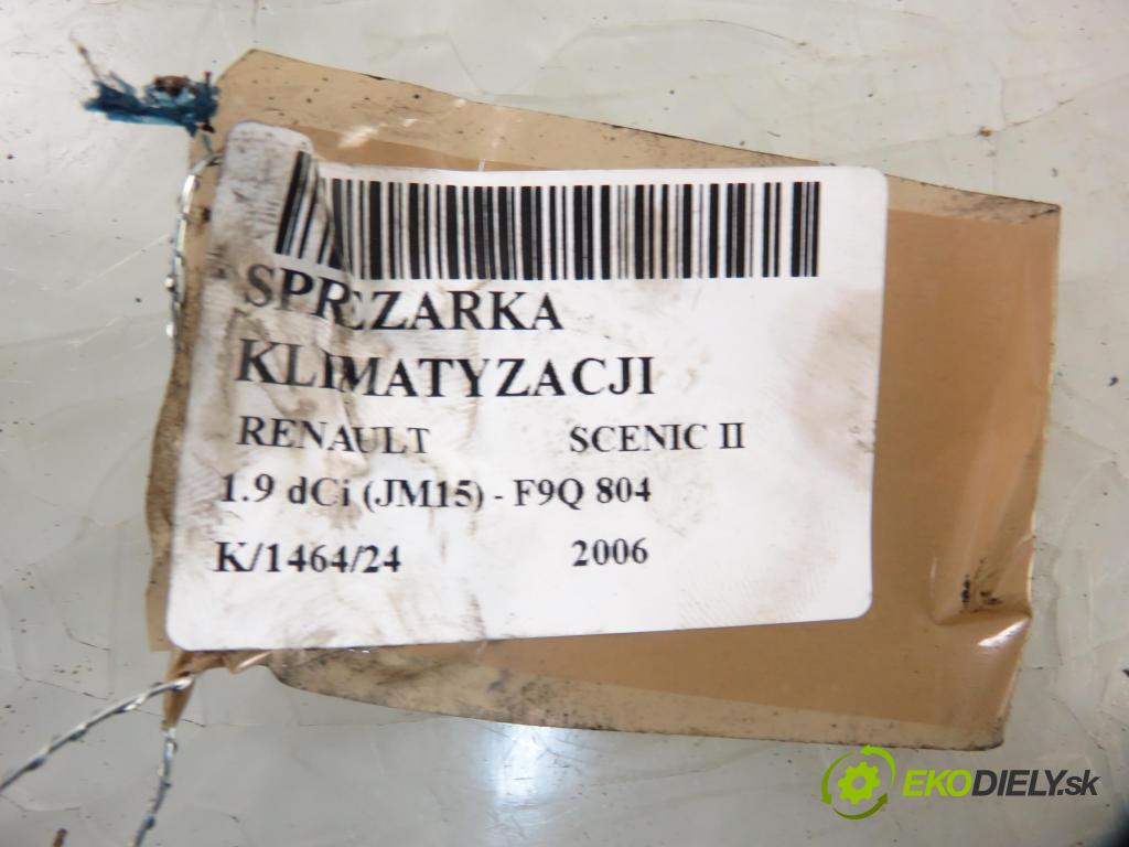 RENAULT SCENIC II (JM0/1_) MINIVAN 2006 96,00 1.9 dCi (JM15) - F9Q 804 1870,00 KOMPRESOR: klimatizace 8200678499 (Kompresory)