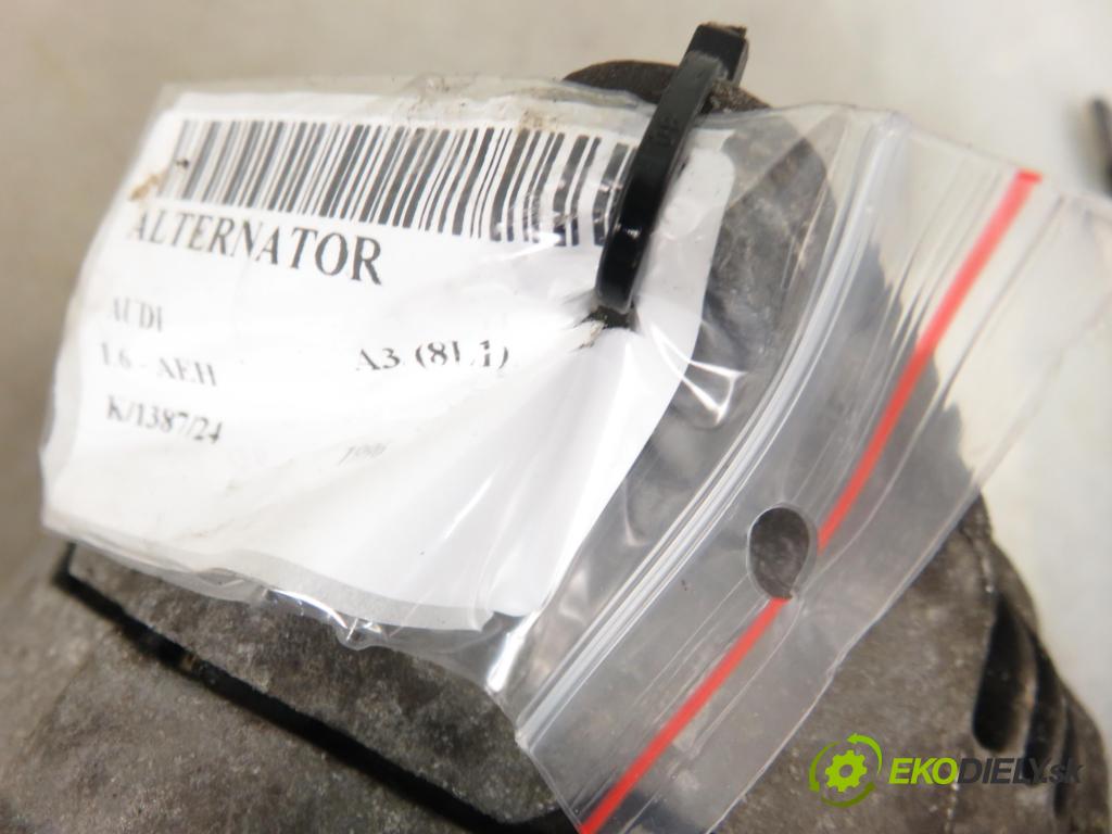 AUDI A3 (8L1) HB 1996 74,00 1.6 8V 101 - AEH 1595,00 Alternátor 037903025D ; 0123510065 (Alternátory)
