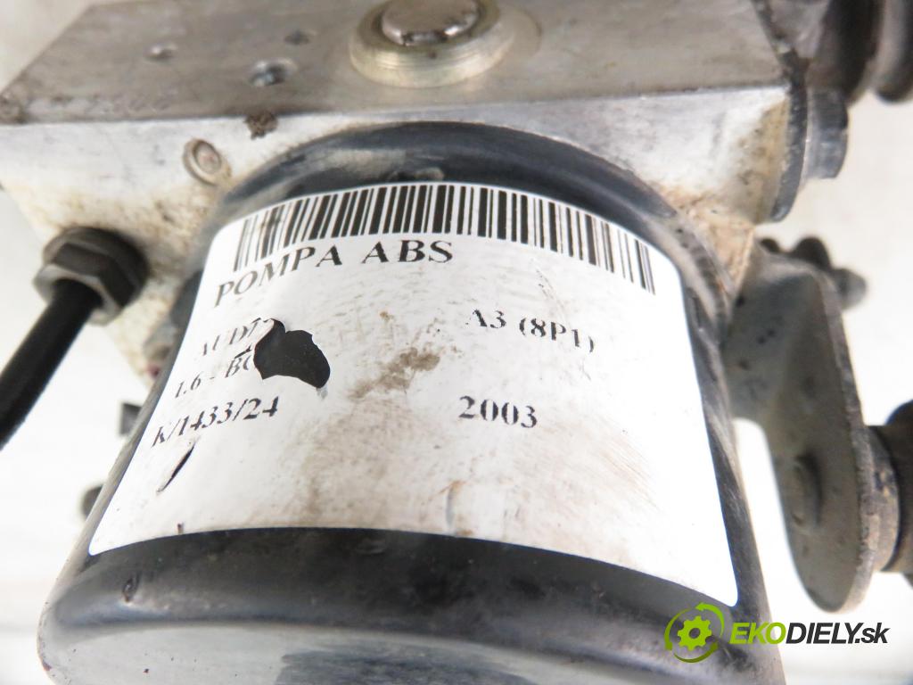 AUDI A3 (8P1) HB 2003 75,00 1.6 - BGU 1595,00 Pumpa ABS 1K0614517B ; 1K0907379D ; 10096003433 (Pumpy ABS)