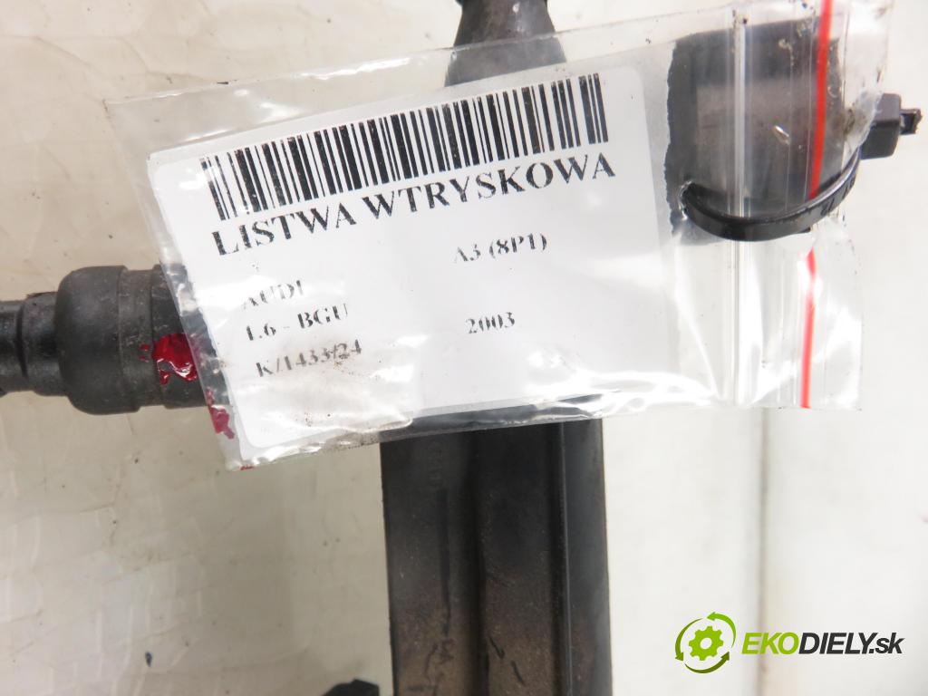 AUDI A3 (8P1) HB 2003 75,00 1.6 - BGU 1595,00 Lišta vstrekovacia 06A133317AC ; 06A906031BT (Vstrekovacie lišty)
