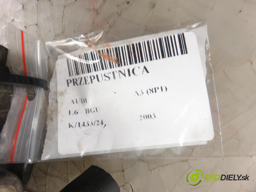 AUDI A3 (8P1) HB 2003 75,00 1.6 - BGU 1595,00 Škrtiaca klapka 06A133062AB ; A2C53042125 (Škrtiace klapky)