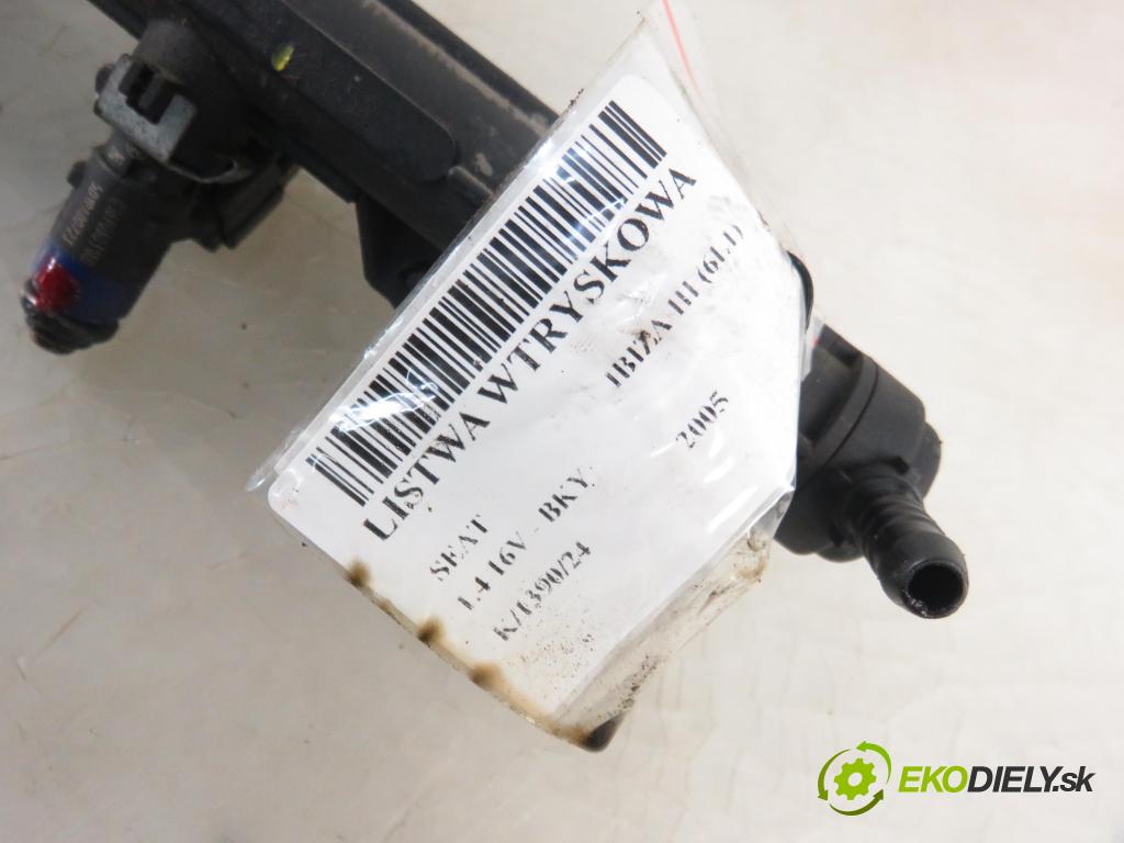 SEAT IBIZA III (6L1) HB 2005 55,00 1.4 16V - BKY 1390,00 Lišta vstrekovacia 036133319BH ; 036906031AB ; 036133320 (Vstrekovacie lišty)