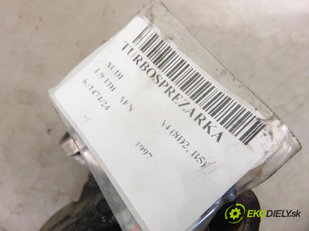 AUDI A4 (8D2, B5) SEDAN 1997 81,00 1.9 TDI 110 - AFN 1896,00 RYCHLONABÍJEČKA: 028145702H (Turbodúchadla (kompletní))